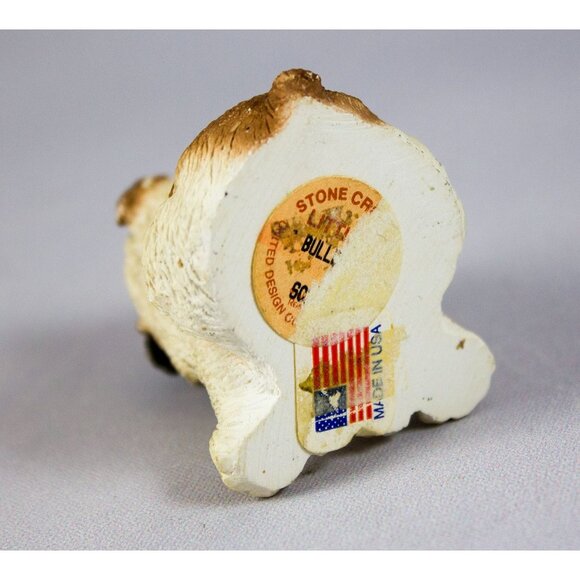 Stone Critters English Bulldog Puppy Sitting Miniature Figurine SCL-028 1993 - Picture 3 of 4